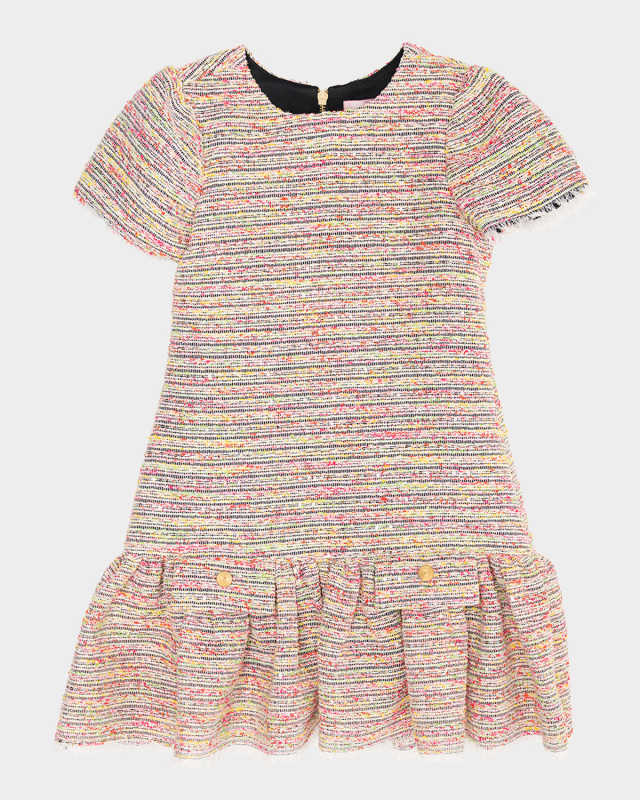 Girl's Alicia Fit & Flare Tweed Mini Dress, Size 7-16